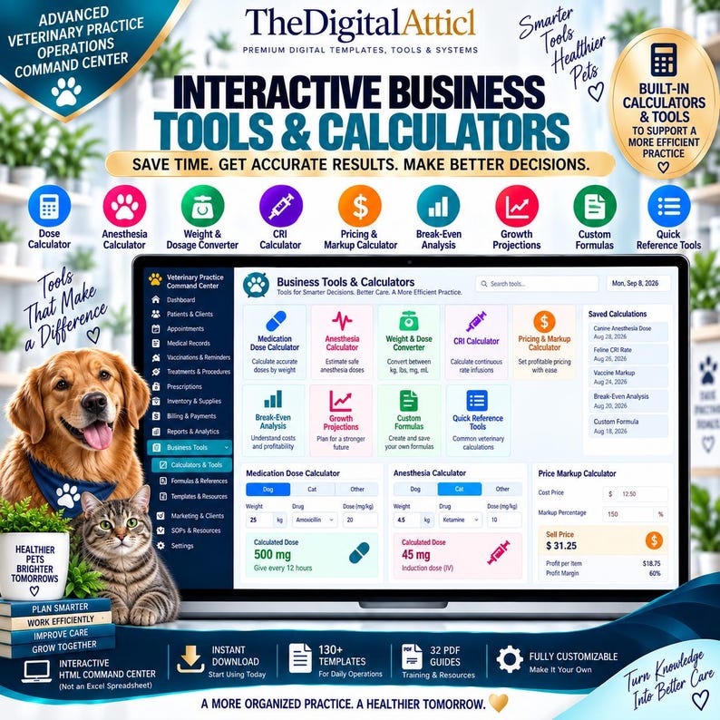 Advanced Veterinary Practice Command Center | Scheduling Inventory Billing KPI Dashboard image 14