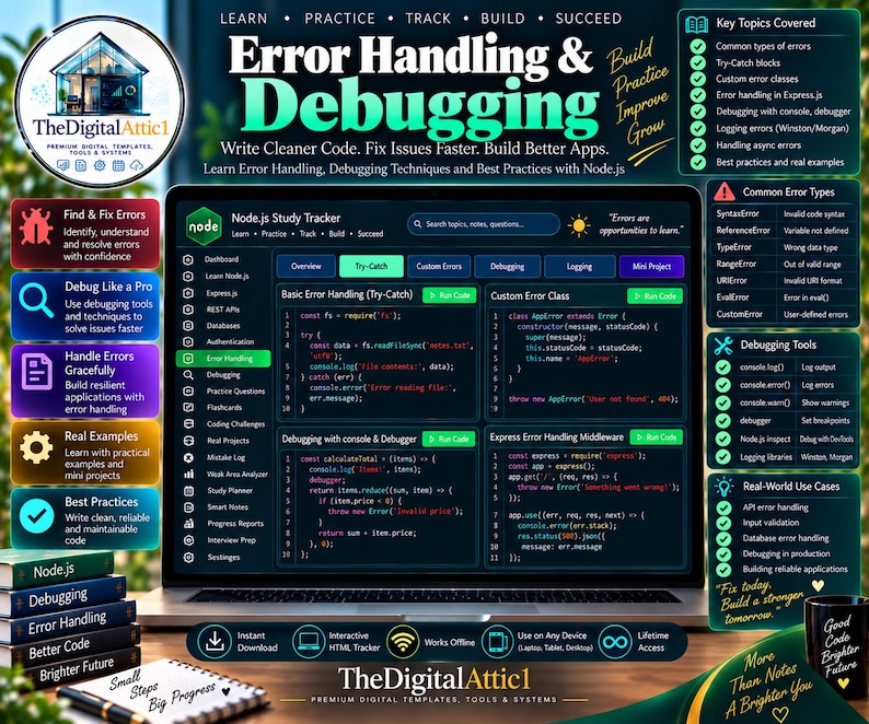 Node.js Cheat Sheets + Interactive Backend Practice Tracker image 12