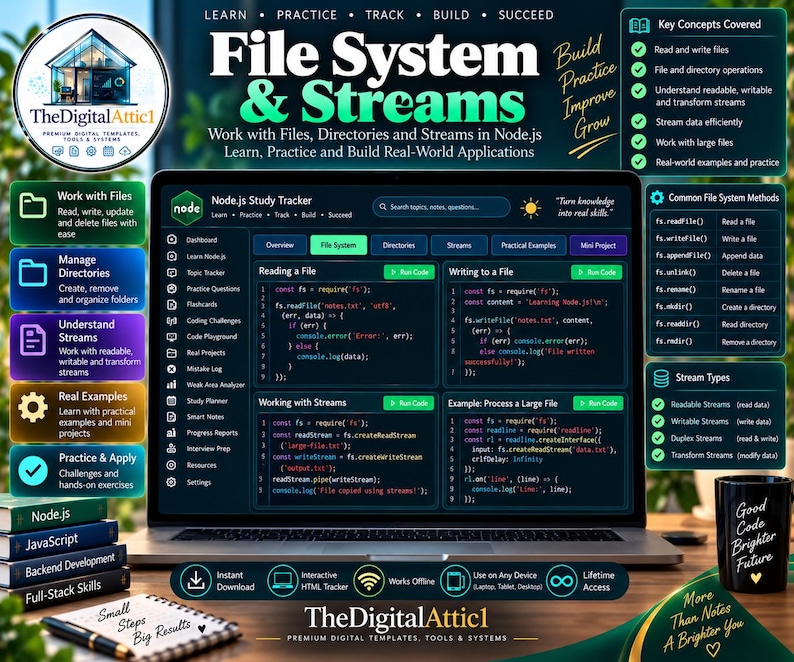 Node.js Cheat Sheets + Interactive Backend Practice Tracker image 7