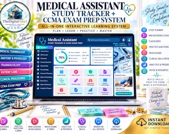 Medical Assistant Study Tracker + CCMA Exam Prep System