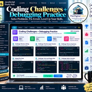 JavaScript Cheat Sheet Bundle + Interactive Coding Practice Tracker immagine 13