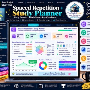 JavaScript Cheat Sheet Bundle + Interactive Coding Practice Tracker immagine 15