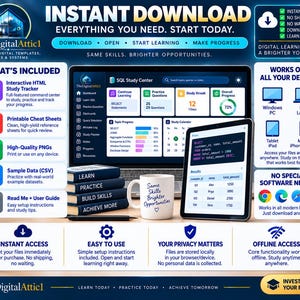 SQL Cheat Sheets + Interactive Database Practice Tracker image 19