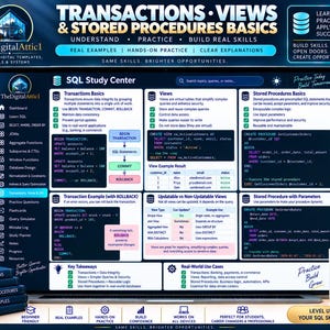 SQL Cheat Sheets + Interactive Database Practice Tracker image 12