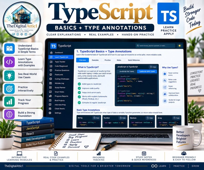 TypeScript Cheat Sheets + Interactive Practice Tracker image 4