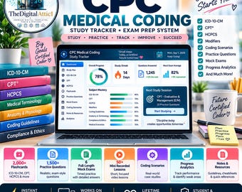 CPC Medical Coding Study Tracker Exam Prep Flashcards Mock Exams