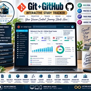 Git + GitHub Cheat Sheets + Interactive Version Control Tracker image 3