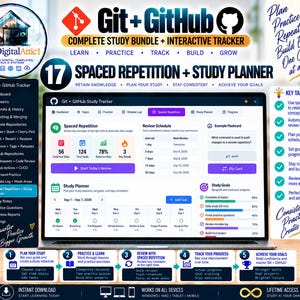 Git + GitHub Cheat Sheets + Interactive Version Control Tracker image 17