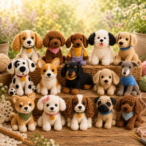 150+ Crochet Dog Patterns Bundle PDF, Amigurumi Puppy Crochet Patterns, Stuffed Dog Plush, Instant Download image 3