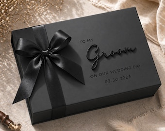 Caja de regalo magnética personalizada, recuerdo de propuesta de matrimonio, caja nupcial personalizada para padrinos de boda