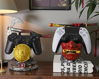 Devil Face Game Controller Stand – Mythic Warrior Throne, PS5/PS4/Xbox/Switch