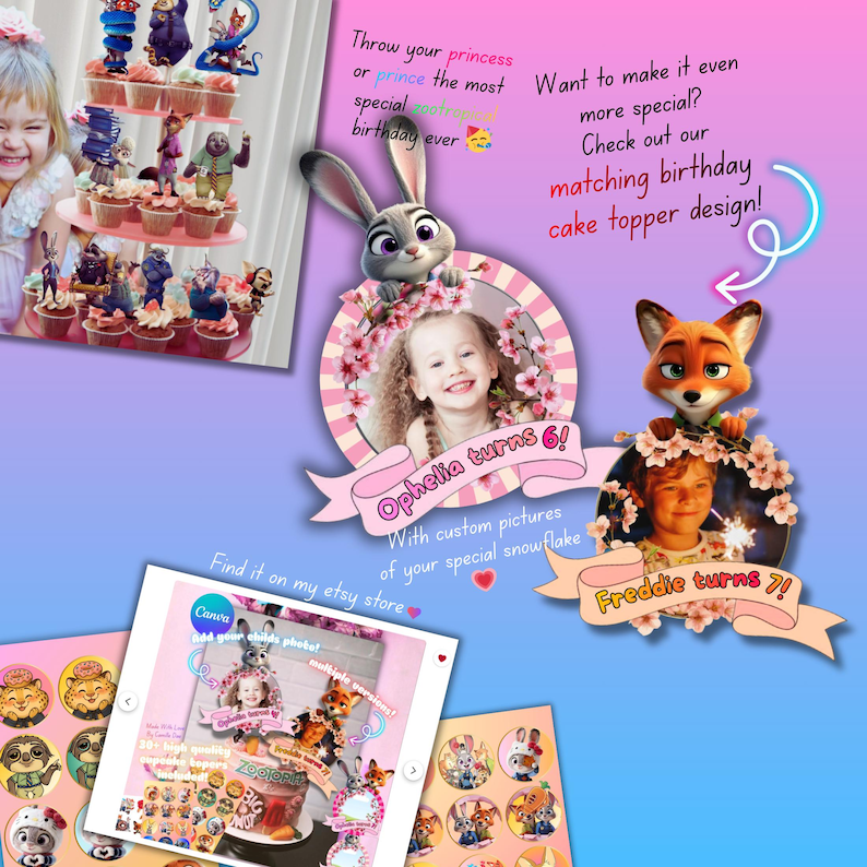 Zootopia 2 Birthday Invitation • Digital & Editable Canva Template • Printable Kids Birthday Invite image 6
