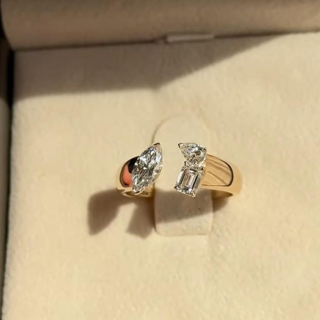 Fancy Solitaire Riings Solitaire Fancy Diamond Ring - Etsy