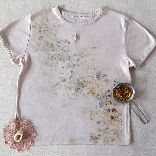 Spiritual Shirt, Naturally Dyed with Moonlight infused Tea Leaves, Ethical Clothing