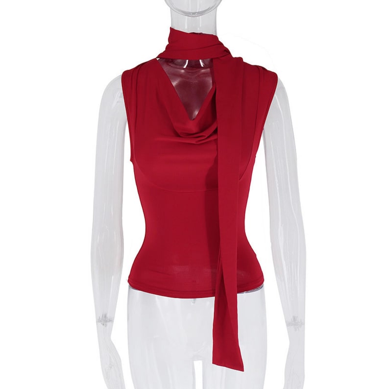 Ruched Halter Top | Slim Draped Sleeveless Shirt | Daily Wear | Chic Streetwear Style

Ruched halter sleeveless top with draped elegant chic style