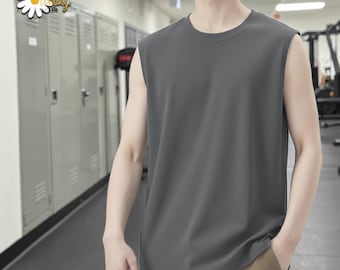 Camiseta sin mangas / Chaleco holgado / Ropa minimalista / Estilo de moda urbana