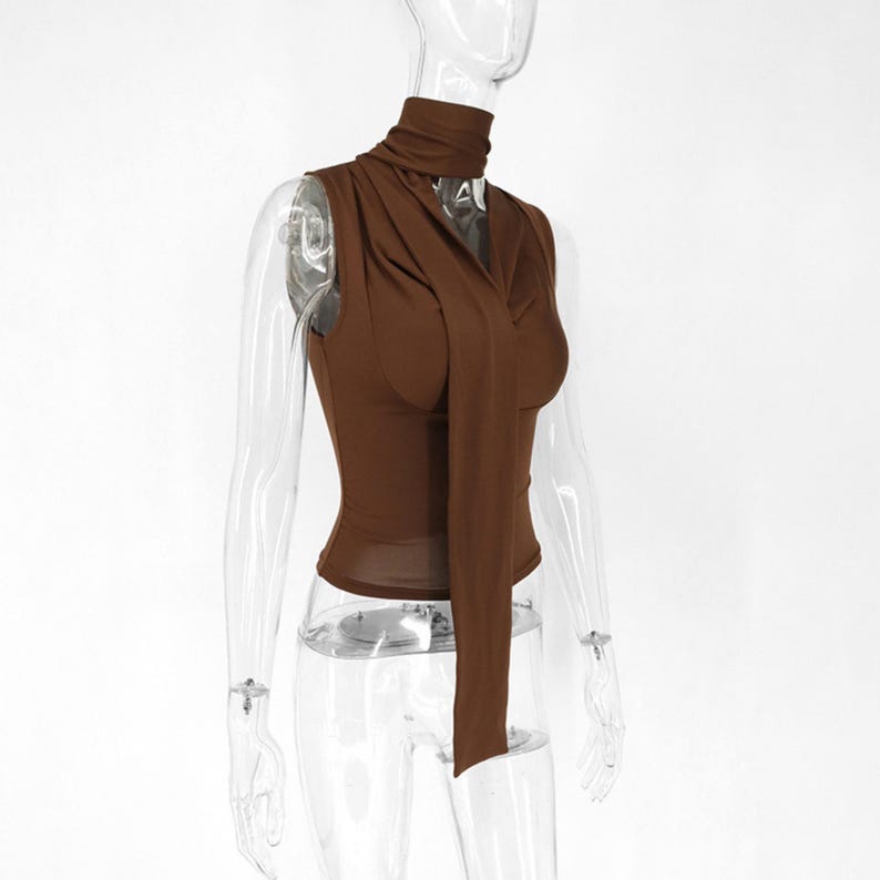 Ruched Halter Top | Slim Draped Sleeveless Shirt | Daily Wear | Chic Streetwear Style

Ruched halter sleeveless top with draped elegant chic style
