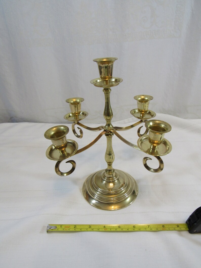 Brass 5 Light Candelabra