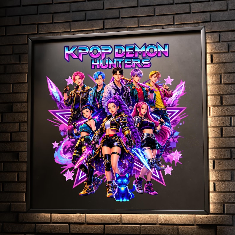 Huntrix Kpop Demon Hunters PNG, Girl Dinner Png, Saja Boys Girls Bands, Kpop png Huntrix png, Kpop Idol Group Shirt design, Digital Download image 10