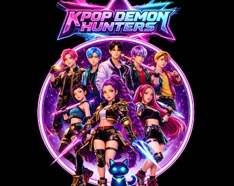 KPop Demon Hunters PNG, Saja Girls Anime Fan Art PNG, Kpop Huntrix Clipart, Saja boys png, huntrix png, kpop png, Huntrix Shirt design