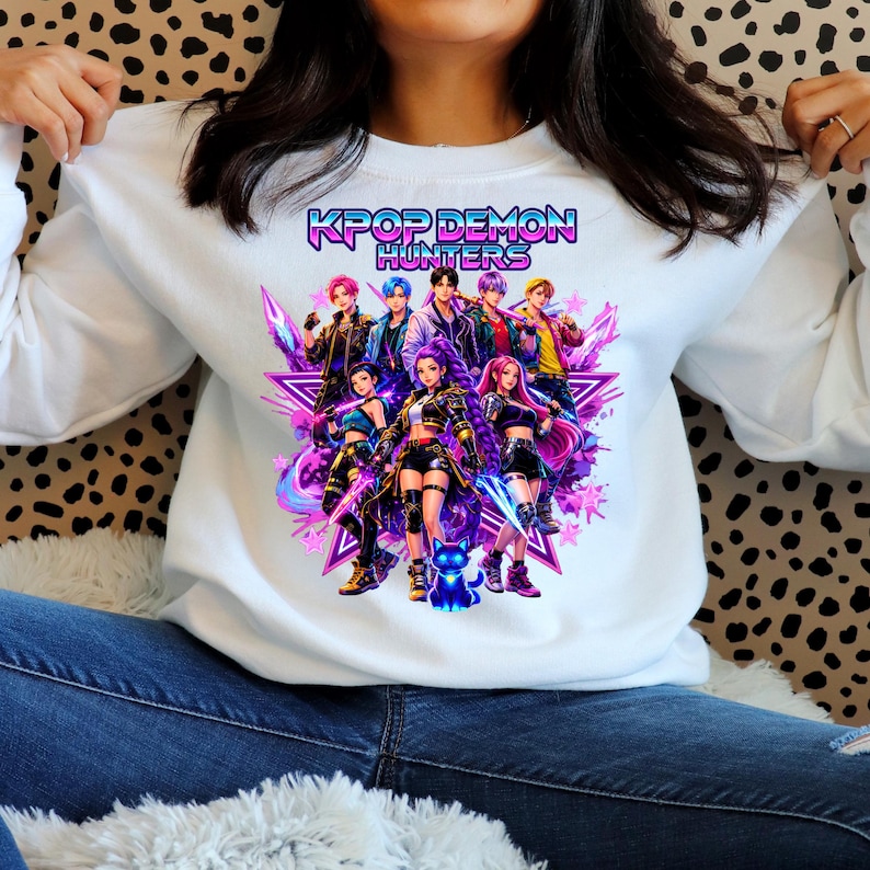 Huntrix Kpop Demon Hunters PNG, Girl Dinner Png, Saja Boys Girls Bands, Kpop png Huntrix png, Kpop Idol Group Shirt design, Digital Download image 6