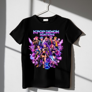 Huntrix Kpop Demon Hunters PNG, Girl Dinner Png, Saja Boys Girls Bands, Kpop png Huntrix png, Kpop Idol Group Shirt design, Digital Download image 5
