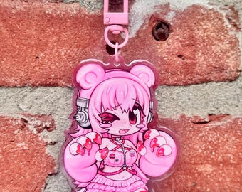 Super Sonico keychain gloomybear