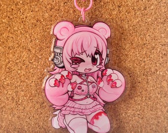 Super Sonico keychain gloomybear