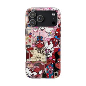 Hello Kitty x Spider-Man Collage Phone Case | Impact-Resistant image 2