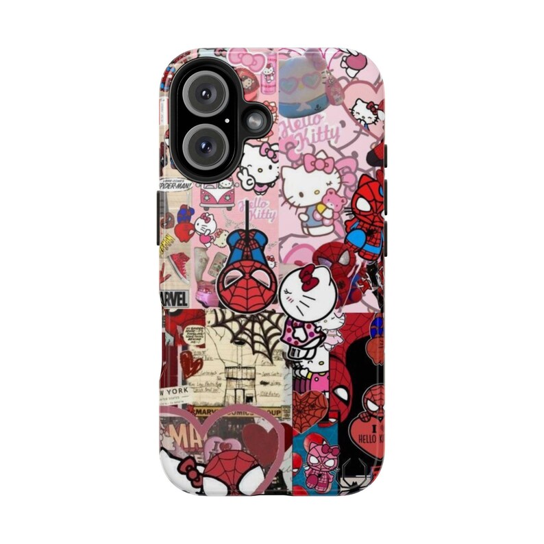 Hello Kitty x Spider-Man Collage Phone Case | Impact-Resistant image 14