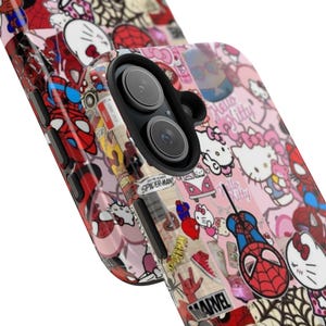 Hello Kitty x Spider-Man Collage Phone Case | Impact-Resistant image 15