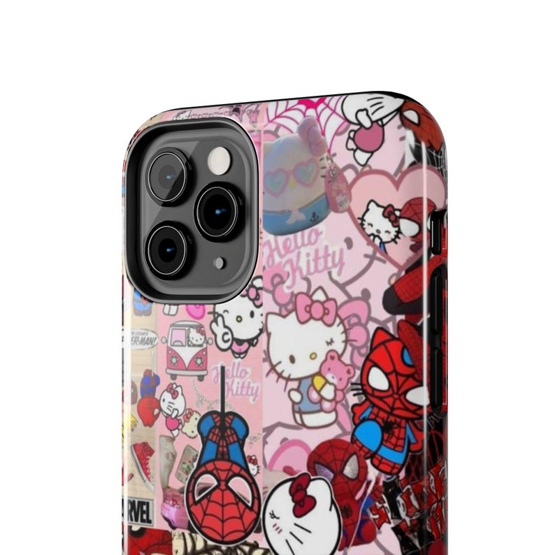 Hello Kitty x Spider-Man Collage Phone Case | Impact-Resistant image 6
