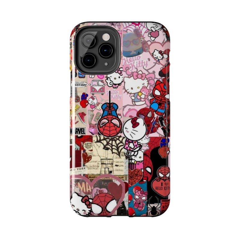 Hello Kitty x Spider-Man Collage Phone Case | Impact-Resistant image 4