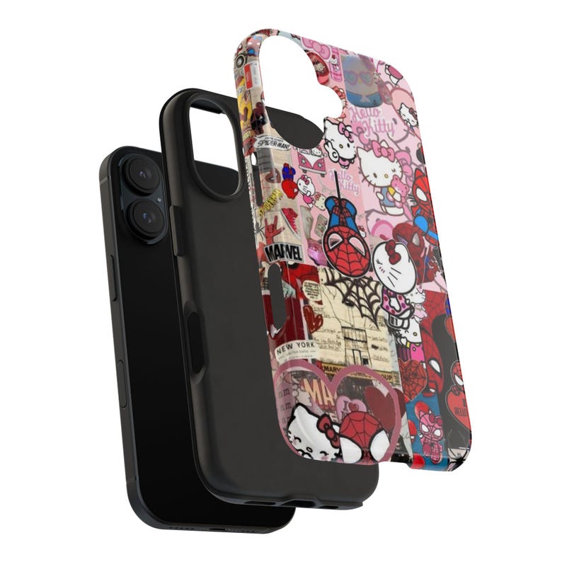 Hello Kitty x Spider-Man Collage Phone Case | Impact-Resistant image 16