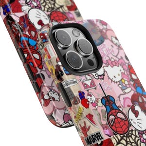 Hello Kitty x Spider-Man Collage Phone Case | Impact-Resistant image 18