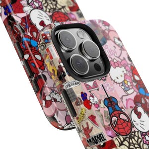 Hello Kitty x Spider-Man Collage Phone Case | Impact-Resistant image 9