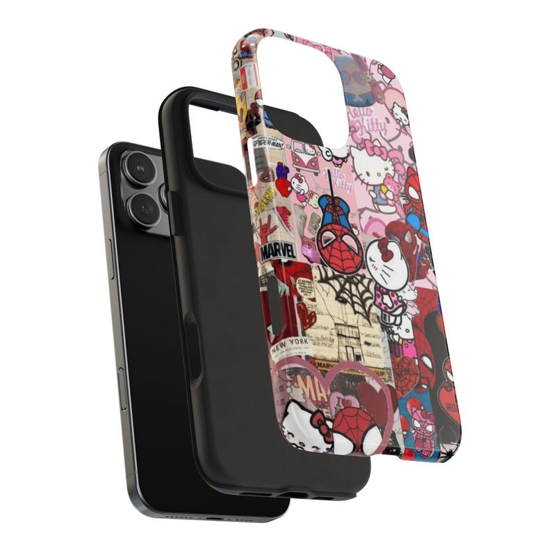 Hello Kitty x Spider-Man Collage Phone Case | Impact-Resistant image 19