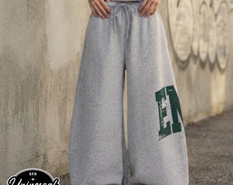 Pantaloni jogger con stampa / Gamba larga e ampia / Per tutti i giorni / Stile sportivo casual
