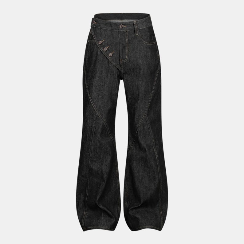 Dark Flared Jeans | High Waist Denim Pants | Daily Outfit | Retro Streetwear Style

Dark flared jeans with high waist retro streetwear style