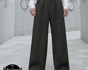 Pantaloni da uomo a gamba larga / Pantaloni casual dalla vestibilità comoda / Gamba dritta / Pantaloni da strada per tutti i giorni
