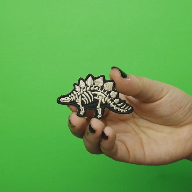 Stegosaurus Bones Dinosaur Fossil Embroidered Iron on Patch - Etsy