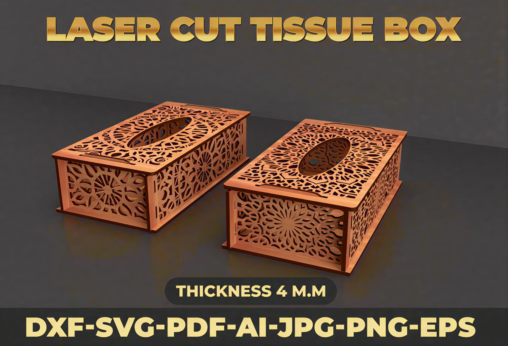 Tissue Box Svg File Laser Cut Tissue Box Svg Bundle, Tissue Holder Laser Cut File, Wooden ...
