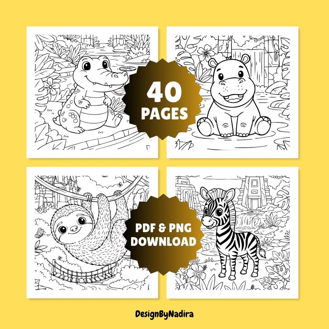 Cute Wild Animals Coloring Pages | Adult and Kid Coloring Pages ...