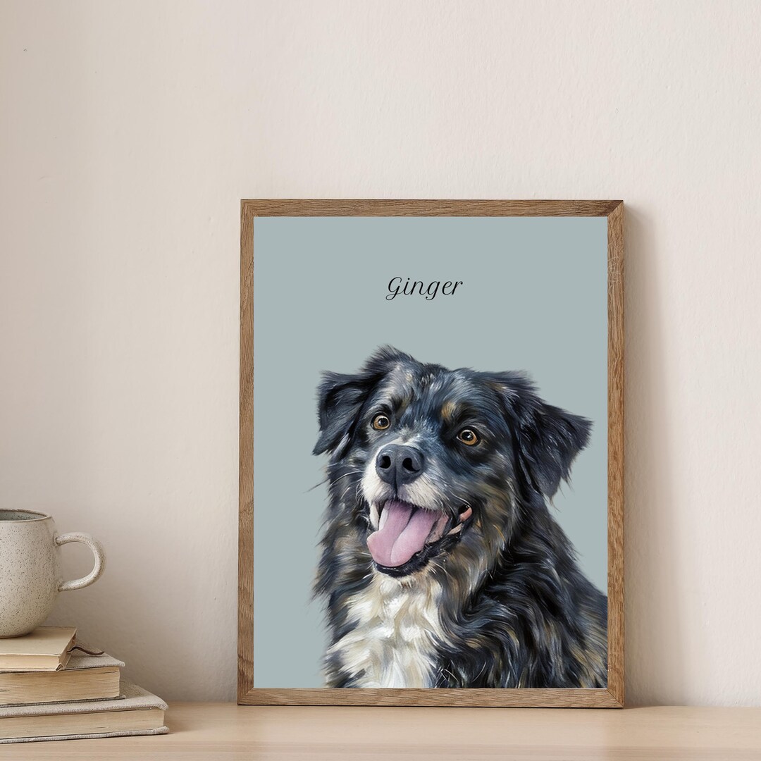 Custom Watercolor Pet Portrait – Dog & Cat Memorial Art, Framed Option ...