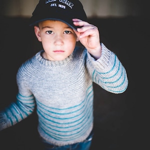 Boys Striped Pullover Crochet Pattern No. 11