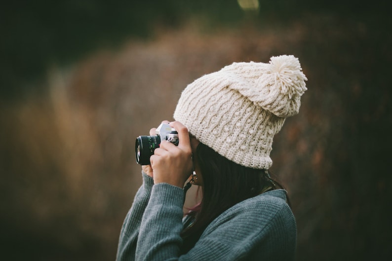 PDF Crochet PATTERN Slouchy Hat Pattern Bobble Hat Pattern image 1