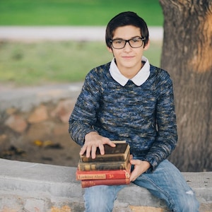 Boys Crochet Sweater Pattern Knit Look - Sizes 4T to 16 No. 1