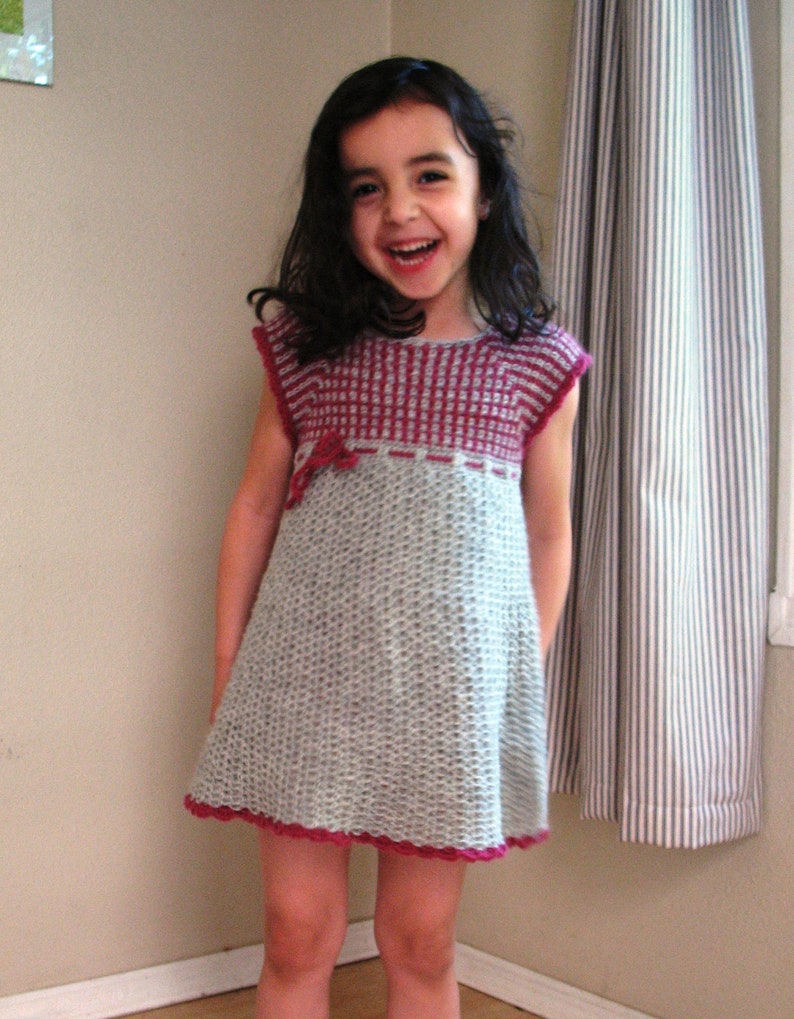Crochet Pinafore Dress Pattern No. 14 image 4