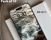Analog Sea Phone Wallpaper Pack (12 JPGs) • Coastal Beach Aesthetic • Film Photography iPhone Wallpaper • Digital Download