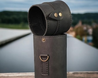 Custom Handmade Leather Poster Tube: Waterproof Map Carrier